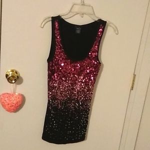 Sequined tank top